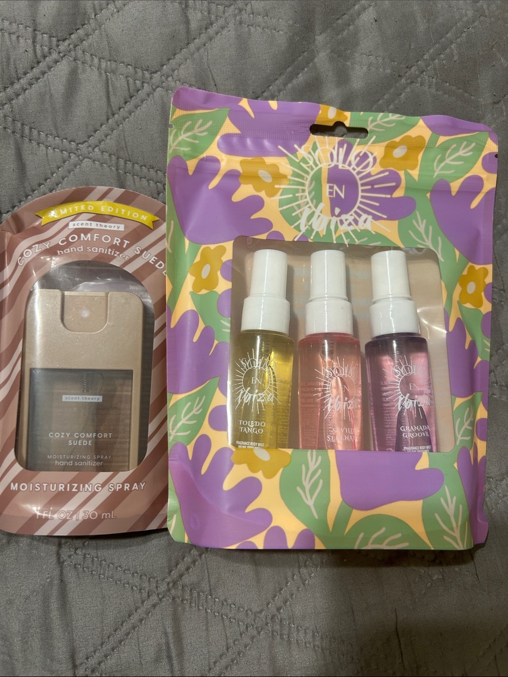 Solo en Ibiza body spray bundle with hand sanitizer
